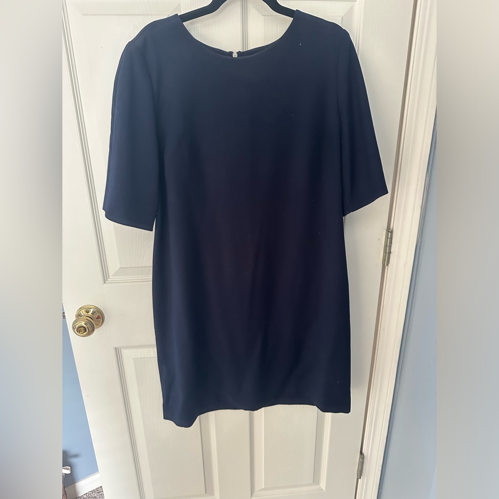 Gap 3/4 Sleeve Zip Back Navy Dress